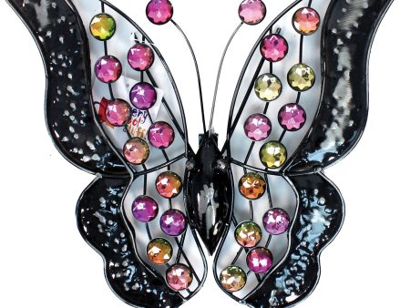 Very Cool Stuff - Metal Rainbow Bling Butterfly Wall Art For Discount