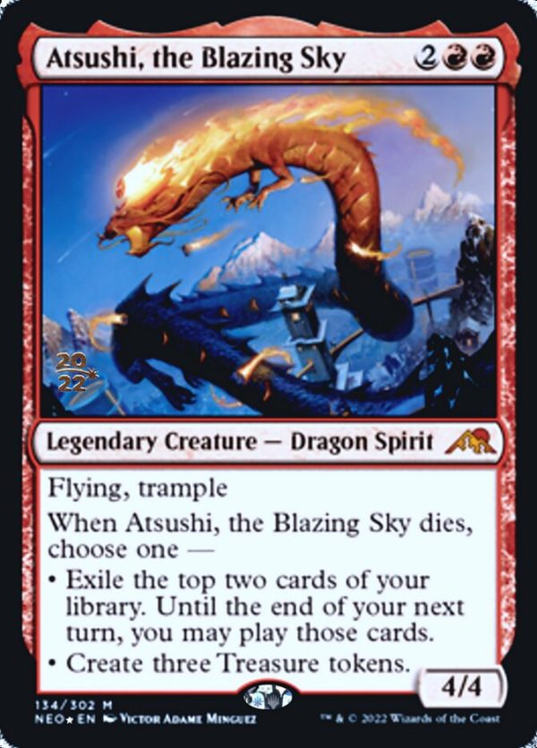 Atsushi, the Blazing Sky [Kamigawa: Neon Dynasty Prerelease Promos] Online now