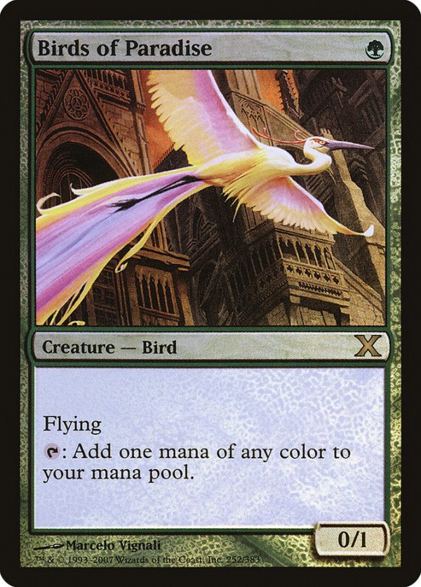 Birds of Paradise (Premium Foil) [Tenth Edition] Supply