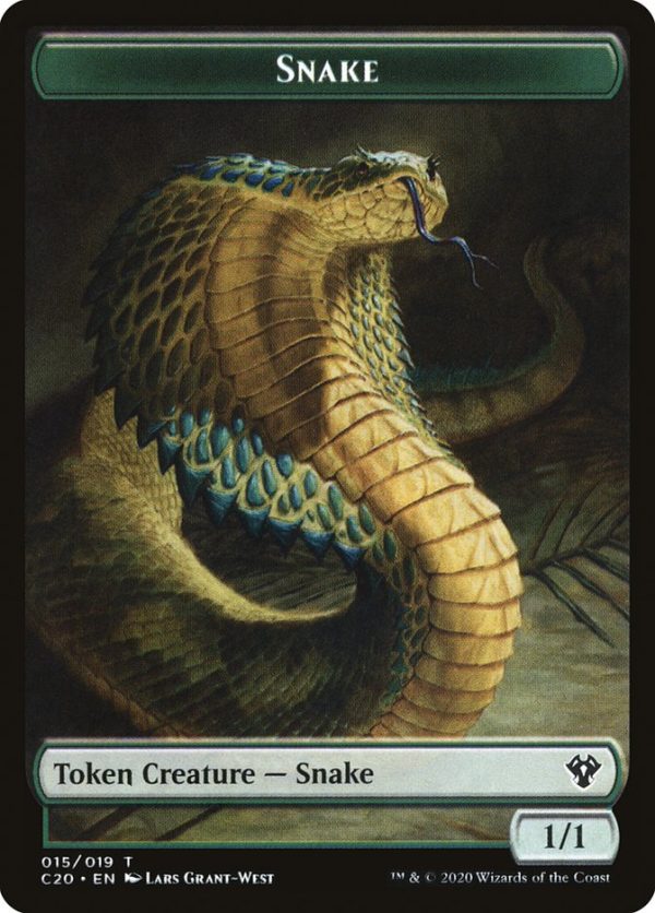 Beast (010)    Snake Double-Sided Token [Commander 2020 Tokens] For Cheap