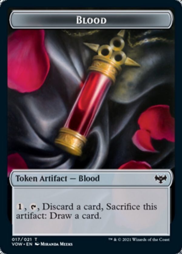 Blood    Treasure Double-Sided Token [Innistrad: Crimson Vow Tokens] For Sale