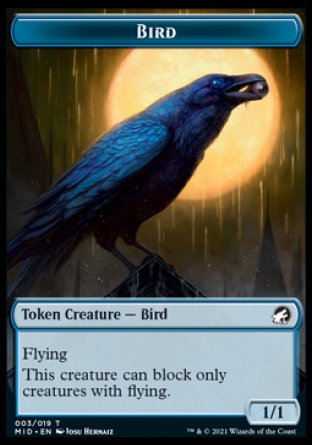 Clue    Bird Double-Sided Token [Innistrad: Midnight Hunt Tokens] For Cheap