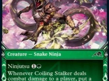 Coiling Stalker (Showcase Ninja) [Kamigawa: Neon Dynasty] Discount