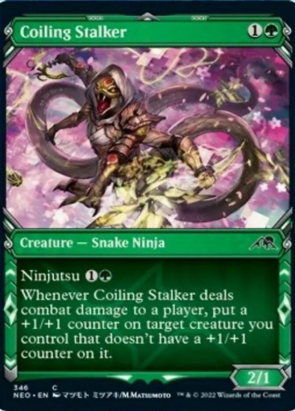 Coiling Stalker (Showcase Ninja) [Kamigawa: Neon Dynasty] Discount