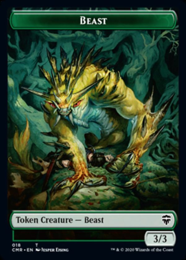 Beast (18)    Beast (19) Double-Sided Token [Commander Legends Tokens] For Discount