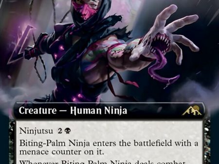 Biting-Palm Ninja (Extended Art) [Kamigawa: Neon Dynasty] Discount