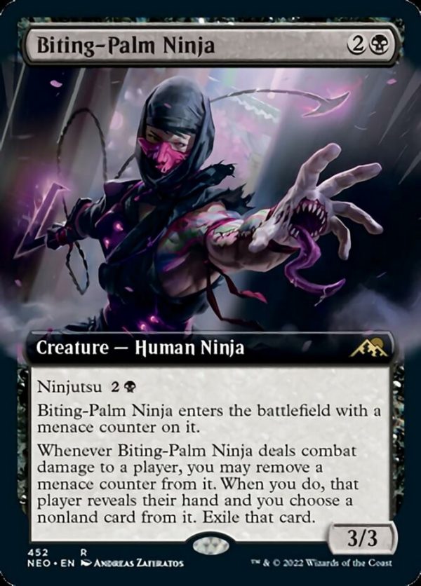 Biting-Palm Ninja (Extended Art) [Kamigawa: Neon Dynasty] Discount