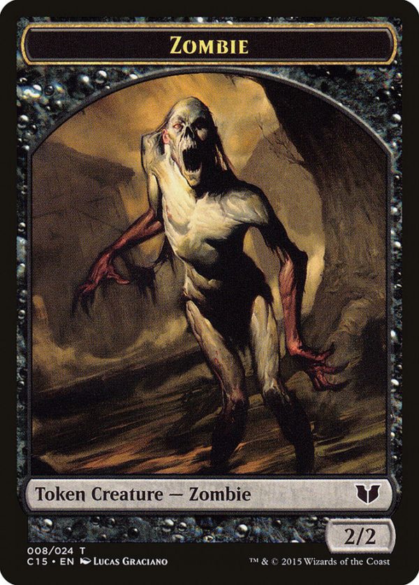 Cat    Zombie Double-Sided Token [Commander 2015 Tokens] on Sale