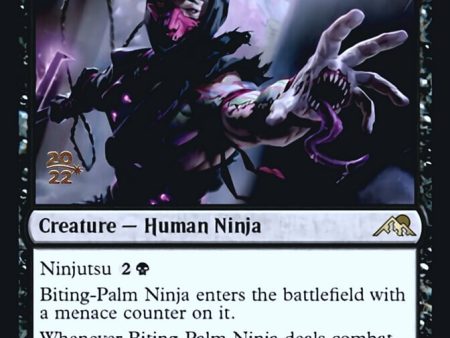 Biting-Palm Ninja [Kamigawa: Neon Dynasty Prerelease Promos] For Discount