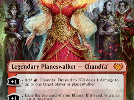 Chandra, Dressed to Kill (Borderless) [Innistrad: Crimson Vow] Sale