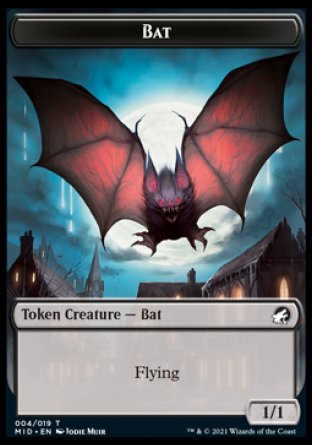 Clue    Bat Double-Sided Token [Innistrad: Midnight Hunt Tokens] Supply