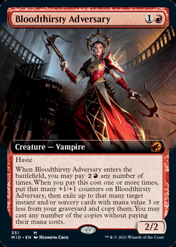 Bloodthirsty Adversary (Extended Art) [Innistrad: Midnight Hunt] For Sale