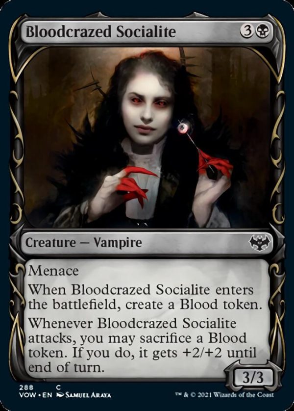 Bloodcrazed Socialite (Showcase Fang Frame) [Innistrad: Crimson Vow] Supply