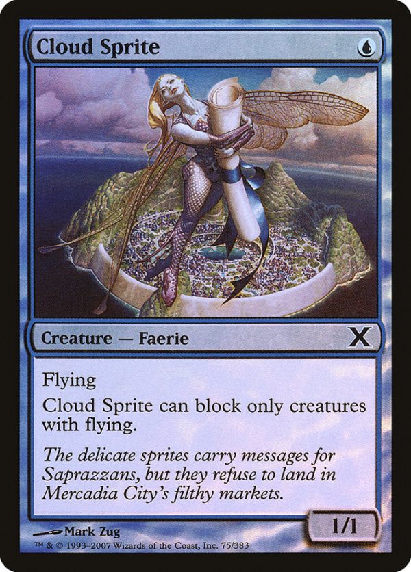 Cloud Sprite (Premium Foil) [Tenth Edition] Sale