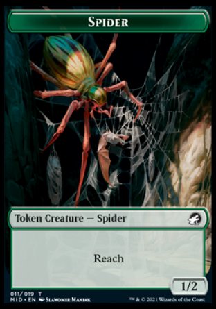 Clue    Spider Double-Sided Token [Innistrad: Midnight Hunt Tokens] For Cheap