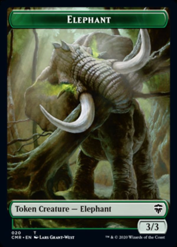 Beast (19)    Elephant Double-Sided Token [Commander Legends Tokens] For Cheap