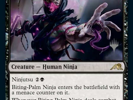 Biting-Palm Ninja (Promo Pack) [Kamigawa: Neon Dynasty Promos] For Cheap