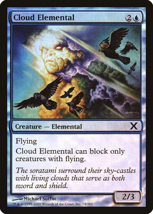 Cloud Elemental (Premium Foil) [Tenth Edition] Fashion