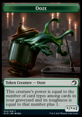 Clue    Ooze Double-Sided Token [Innistrad: Midnight Hunt Tokens] Sale